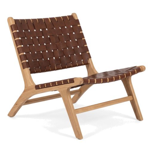 SAC-12 Armchair — Teak wood & leather