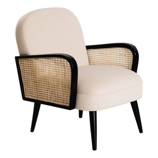 SAC-14 Armchair — Teak wood & rattan