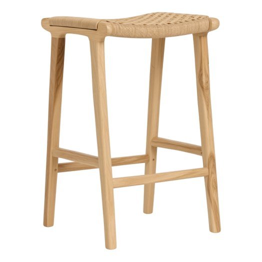 SBS-17 Bar stool — Teak wood & rope