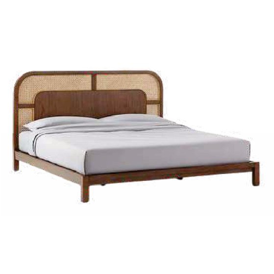 SBD-07 Bed frame — Teak wood & rattan