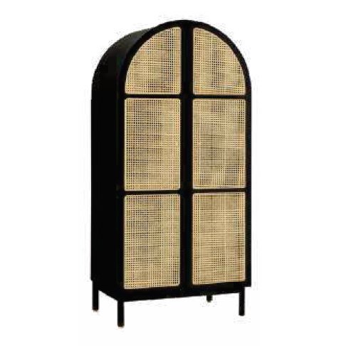 SCC-01 Cabinet — Teak wood & rattan