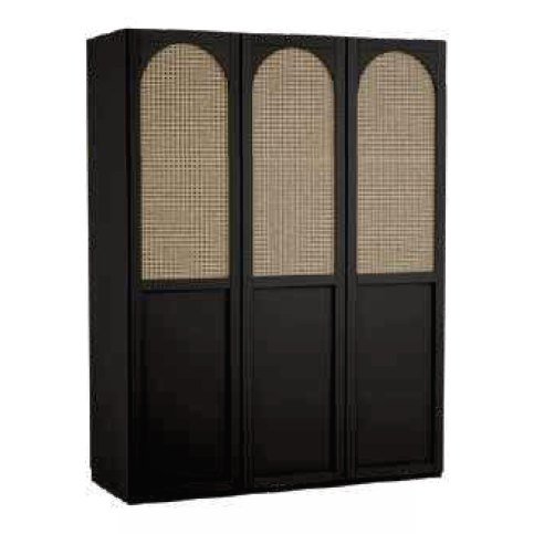 SCC-02 Cabinet — Teak wood & rattan