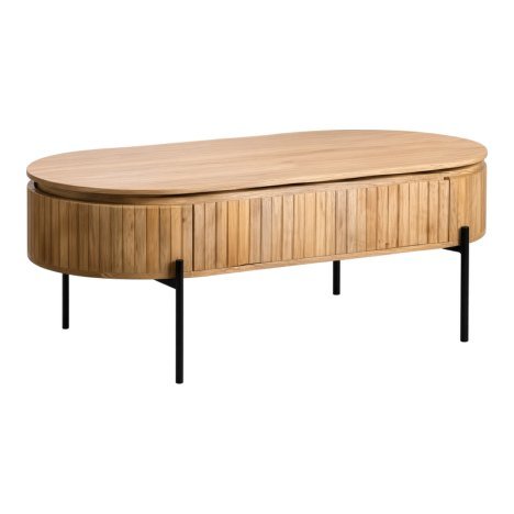 SCT-09 Coffee table — Teak wood & metal