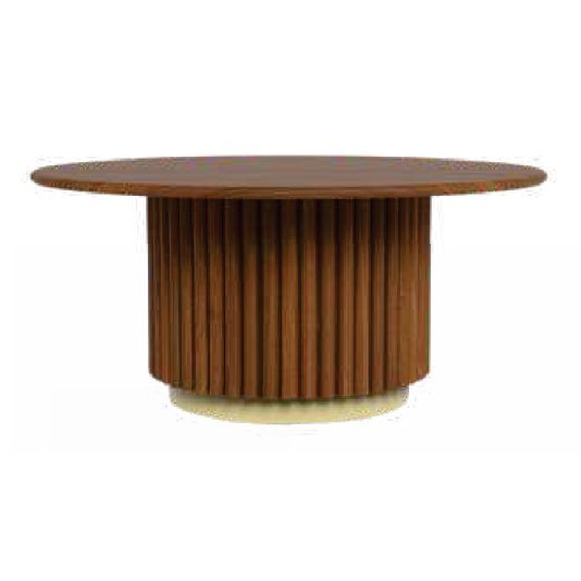 SCT-18 Coffee table — Teak wood & stainless steel