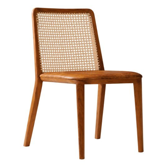 SDC-12 Dining chair — Teak wood & rattan