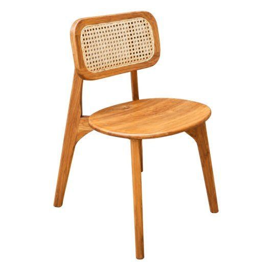 SDC-14 Dining chair — Teak wood & rattan