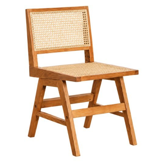 SDC-21 Dining chair — Teak wood & rattan
