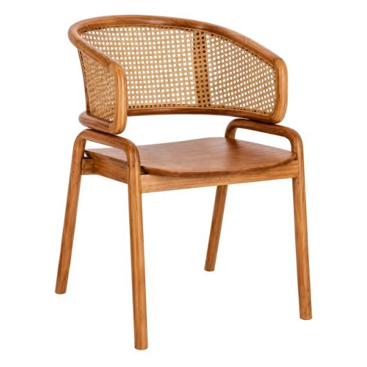 SDC-35 Dining chair — Teak wood & rattan