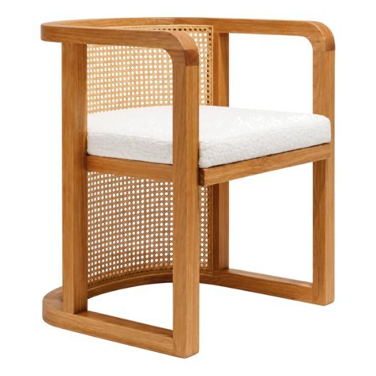 SDC-37 Dining chair — Teak wood & rattan
