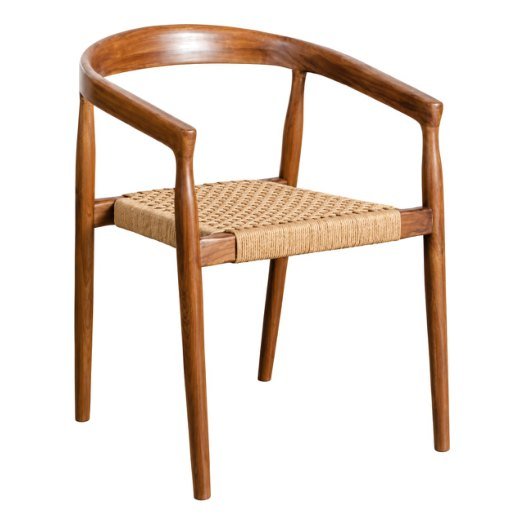 SDC-43 Dining chair — Teak wood & synthetic rattan