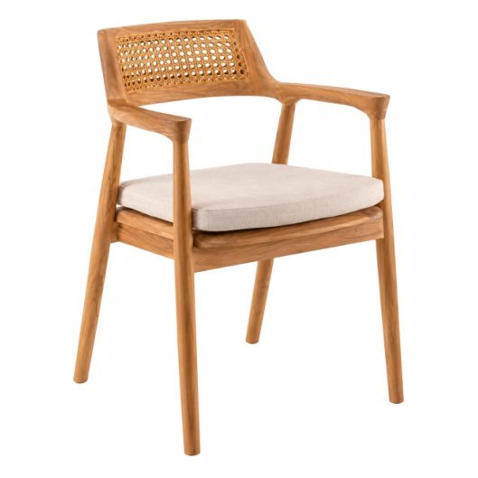 SDC-45 Dining chair — Teak wood & rattan