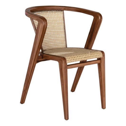 SDC-69 Dining chair — Teak wood & rattan