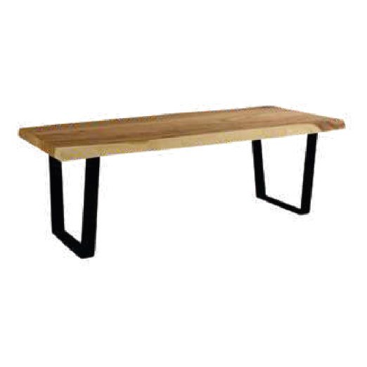 SDT-14 Dining table — Suar wood & metal