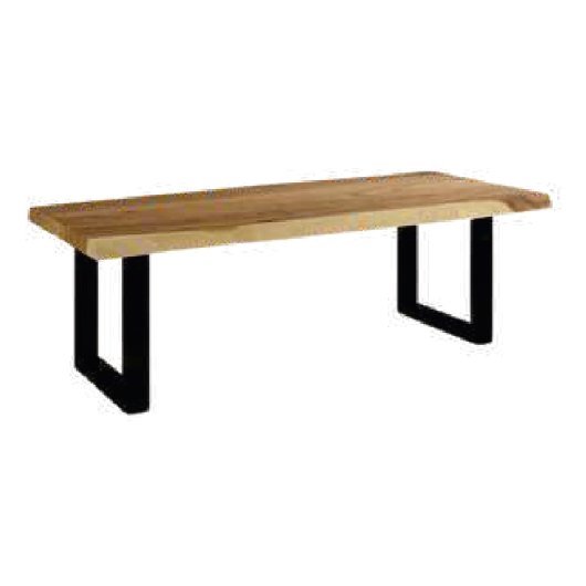 SDT-15 Dining table — Suar wood & metal
