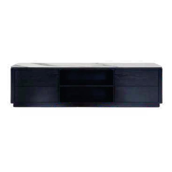 SSB-06 Sideboard / TV chest — Teak wood & marble