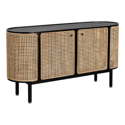 SSB-07 Sideboard / TV chest — Teak wood & rattan
