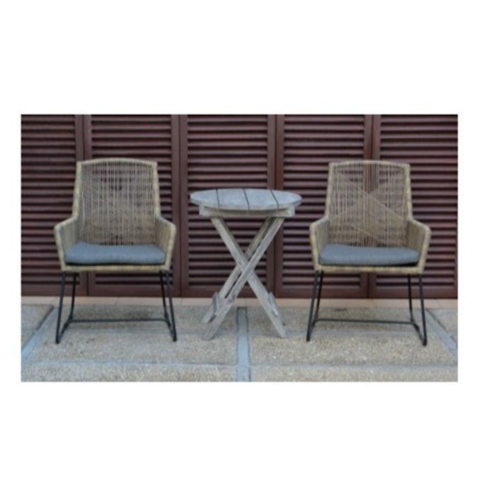 Deli Porch Table with Denpasar Dining Armchair