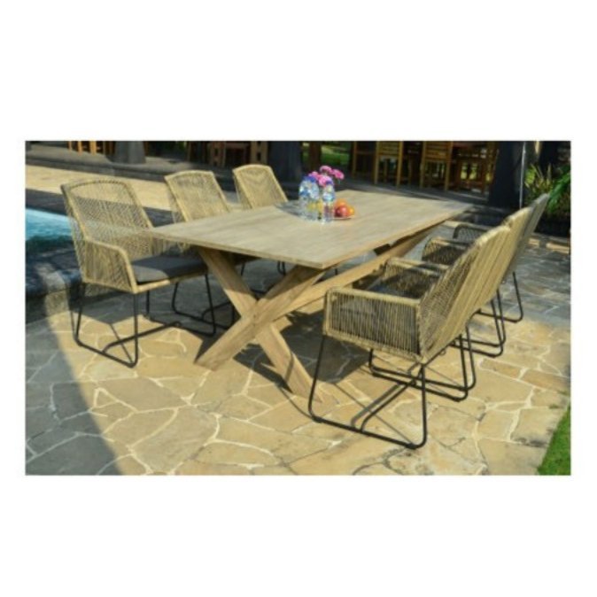 Jimbaran Dining Table with Denpasar Dining Armchair
