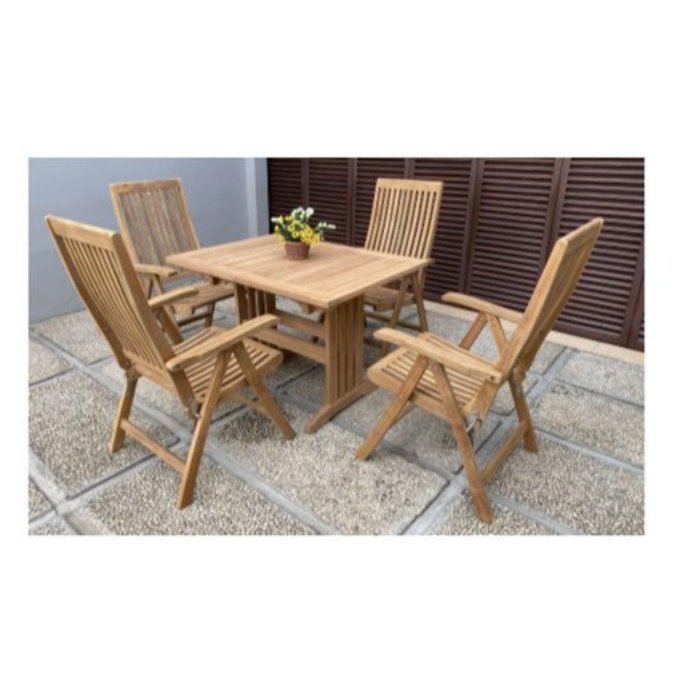 Mini Landsort Extension Table 110–150 cm with Bogor Reclining Chair