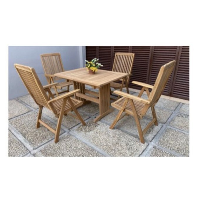 Mini Landsort Extension Table 110–150 cm with Gresik Reclining Chair