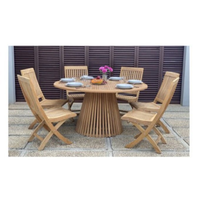 Nusa Dua Dining Table 150 cm with Bali Reclining Chair