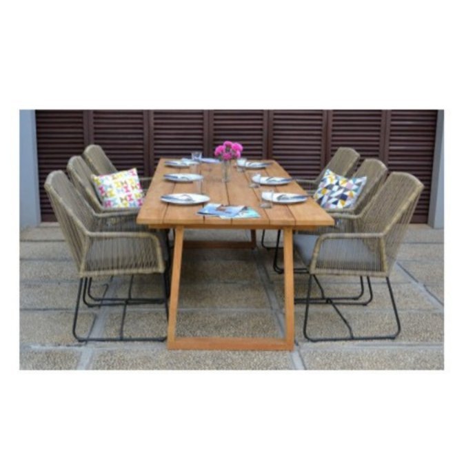 Tretes Dining Table with Denpasar Dining Armchair