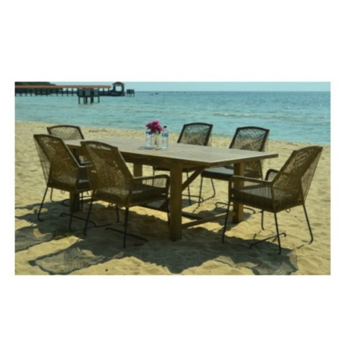 Ubud Dining Table with Denpasar Dining Armchair