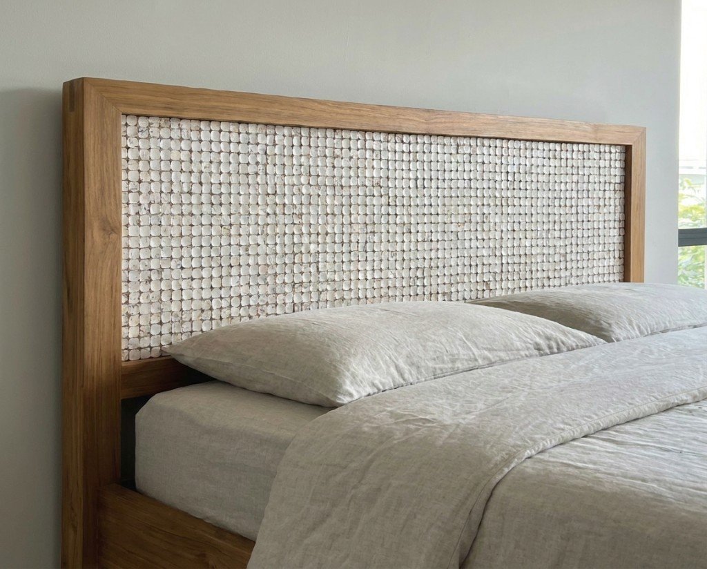 Tropical CocoShell Teak Bed — view 3